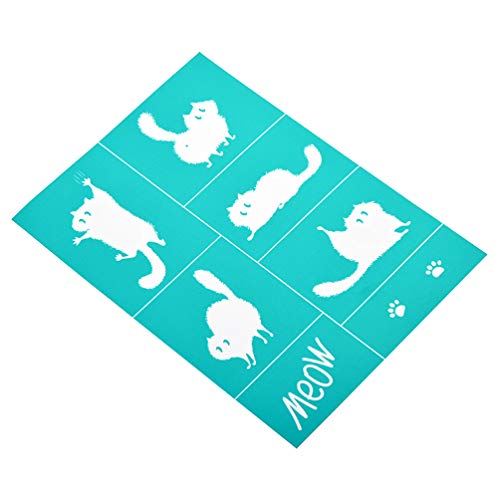 Chzimade - Plantilla de serigrafía autoadhesivo con frase inspiradora para bolsas, camisetas, papel y decoración del hogar 21 x29.5cm 5 Gatos