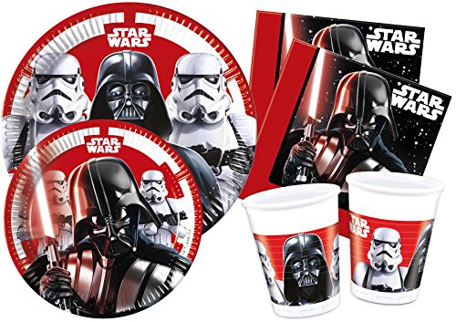 'Ciao y4491 Kit Party Tabla Star Wars"Final Battle para 24 Personas, Negro/Blanco