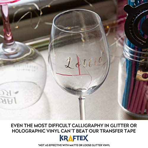 Cinta de Transferencia para Vinilo [24 Pies x 12 Pulg.] Con Cuadrícula. Cinta de Transferencia para Vinilo de Cricut y Silhouette Cameo. Papel de Contacto Transparente para Calcomanías & Letreros