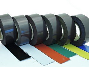 Cinta magnética flexible de colores, fuerte magnetización - 0,85mm x 20mm x 5m - para rotular y marcar, Color:amarillo