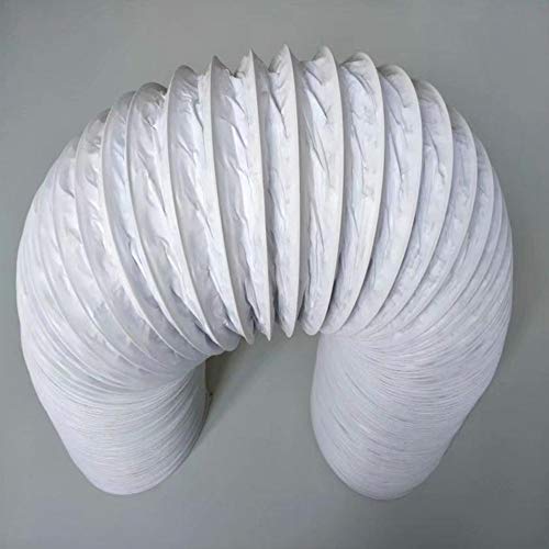 circulor 150 Mm Tubo Aire Acondicionado Portátil, Manguera De Ventilación del Aire Acondicionado De Diámetro, Tubo De Escape De Aluminio para Aire Acondicionado, Secadora, Campana Extractora, Blanco