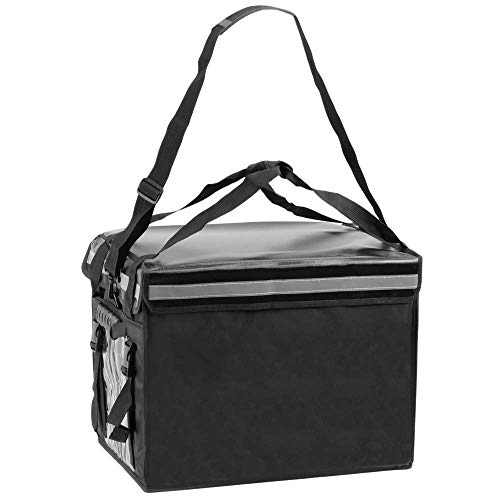 CityBAG - Bolsa isotérmica para Entrega de Pedidos de Comida en Moto y Bicicleta Negra 50 x 39 x 39 cm.