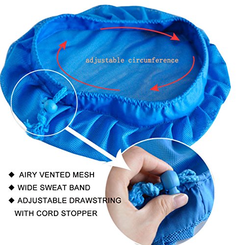 Cityelf Gorro de Cocinero Ajustable Sombrero para cocinar y restaurante Gorra para trabajo patissier cocina red de sombrero Mujer blanco (azul 1)
