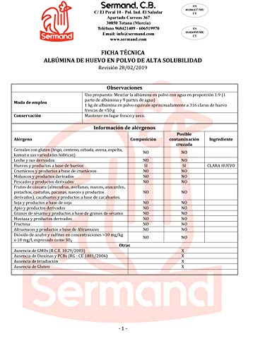 CLARA DE HUEVO EN POLVO 2.5KG (ALBUMINA)