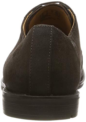 Clarks Ronnie Walk, Zapatos de Cordones Derby, Marrón (Dark Brown Nub Dark Brown Nub), 44 EU