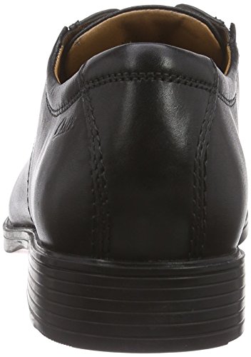 Clarks Tilden Plain, Zapatos Derby para Hombre, Negro (Black Leather), 40 3EU