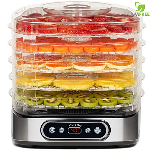 Clase Italia Consumo bajos Vivo Dry V, 500 W, 23 litros, bandejas de plástico sin BPA, acero