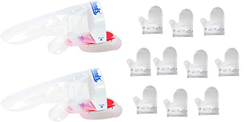 Clean Hands - Kit doble multiusos de guantes higiénicos profesionales con imán, para manipulación de alimentos, panaderías, alimentos, carne y pescado