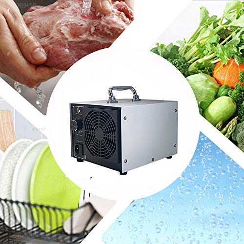 Clicke Ozonizador De Agua 5000Mg/H, Generador De Ozono Temporizador Portátil Máquina De Desintoxicación para Agua, Verduras, Fruta Esterilizador De Tratamiento De Agua