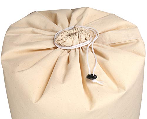 Clinica de Algodón Set de 2 Bolsa de lavandería Tela Grande Ropa Sucia para Baño con Organizador Lavandería para Cocina Dormitorio Hotel de Viaje, Lavable, Reutilizable - 60x90 cm