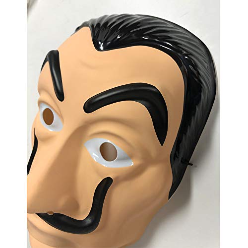 Cloud speeding Máscara La Casa De Papel, PVC Cosplay Costume Halloween Dali Mask, para Halloween Pascua Navidad Masquerade Bar Decoración Festival, Etc.