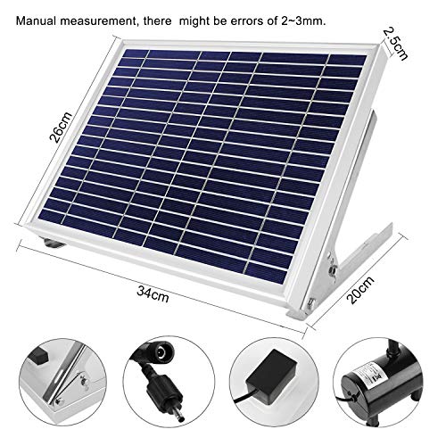 COCOMIA Solar Fuente Bomba, Solar Bomba de Estanque Kit, Fuente de Jardín Solar para Estanque de jardín y Fuentes de La Bomba de Fuente Solar Bomba de Agua con Soporte 10W 1.2M 1350 L/H