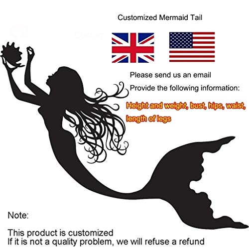 Cola De Sirena para Nadar Mermaid Bikini Traje De Baño De Cola De Sirena para Niños/Adultos/Hombres/Mujeres/Piscinas/Fotos/Exteriores(Color:Multicolor 2)