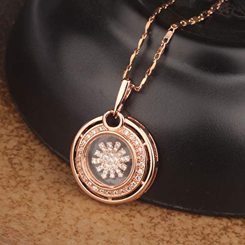 Colgante De Circón De Molino De Vidrio De Joyería De Navidad, Collar Vienen Los Copos De Nieve