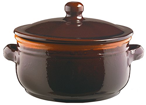 Colì Maioliche e Terrecotte dal 1650 - Cazuela Brunella con Tapa, Terracota, marrón, 24 x 24 x 18 cm