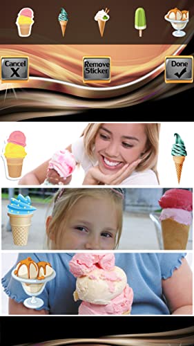 Collage de fotos de helados