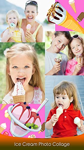 Collage de fotos de helados