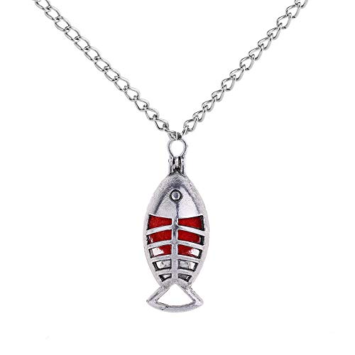 Collar De Aceite Esencialaleación De Pescado Imán Aroma Perfume Aceite Esencial Caja Colgante Collar
