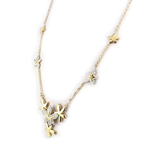 Collar oro plateado 'Vahiné'dorado blanco.