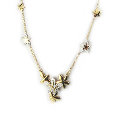 Collar oro plateado 'Vahiné'dorado blanco.