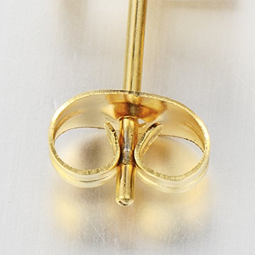 Color Oro Luna Estrella Pendientes de Mujer Niñas, Acero Inoxidable, 2 Piezas