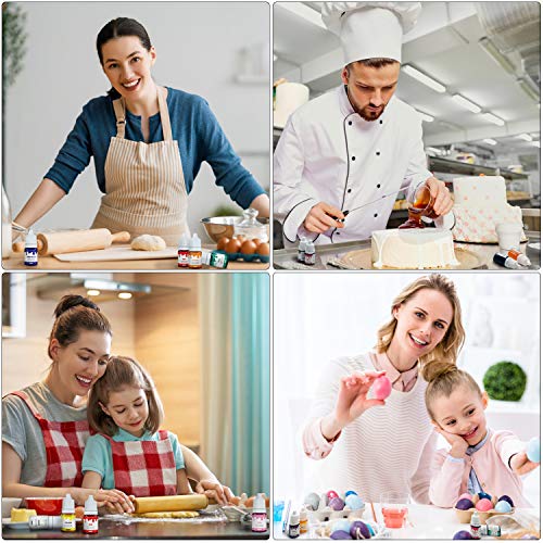 Colorante Alimentario liquido set, Wayin 6ML Colorante Alta Concentración Para los Bebidas Reposteria Pasteles Galletas Macaron Fondant Colorear (12pcs)