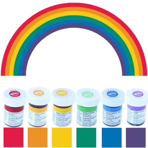 Colorantes alimentarios Wilton en formato ahorro (6 x 28 g) - Edición arco iris