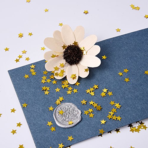 Confeti de Estrella Dorado Confeti Metálico de Mesa Lentejuelas para Decoraciones de Fiesta y Boda, 30 Gramos/ 1 onza