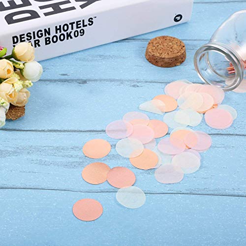 Confeti rosa dorado rosa 2.5 cm Papel de seda confeti de mesa, para bodas, cumpleaños, baby shower, graduación, decoraciones de fiesta de ceremonia 70g
