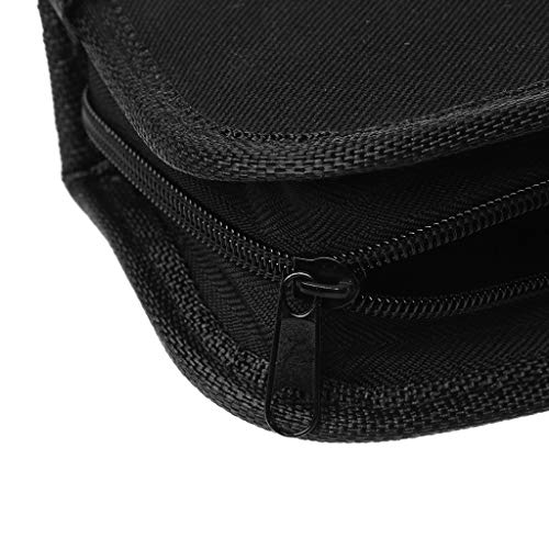 Congchuaty Bolsa de Almacenamiento de Multifuncional Kit de Herramientas de Lona Contenedor Relojero Joyería Organizador Cremallera Elástico Negro Reloj portátil Herramientas de reparación