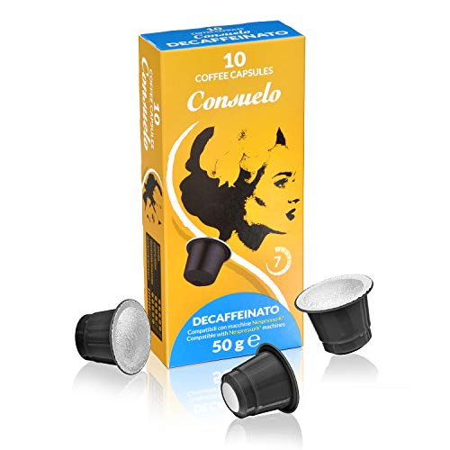 Consuelo - cápsulas de café compatibles con Nespresso* - Descafeinado, 100 cápsulas (10x10)