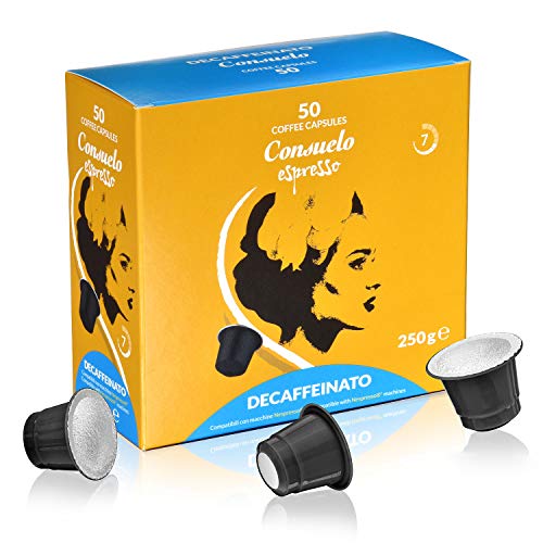 Consuelo - cápsulas de café compatibles con Nespresso* - Descafeinado, 50 cápsulas