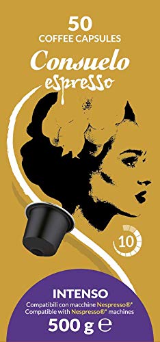 Consuelo - cápsulas de café compatibles con Nespresso* - Intenso, 50 cápsulas