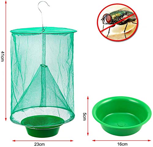 COOTA Trampa para Moscas Colgantes Ranch al Aire Libre, 4 Pcs la Trampa de Moscas ReutilizableTrampa para Moscas