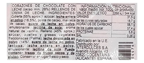Corazones de Chocolate con Leche Interdulces 1 kg