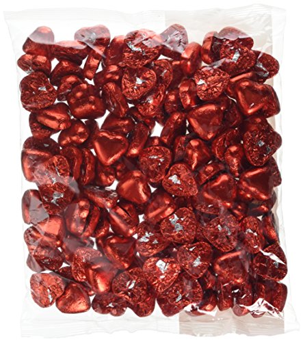 Corazones de crema de caramelo con leche de chocolate rojo - 1 kg. Regalo ideal para bodas / valentines