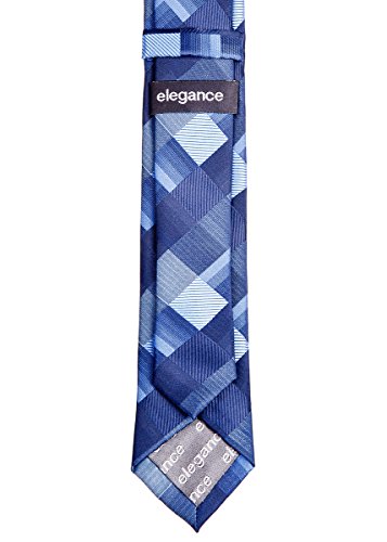 Corbata estrecha con patrón geométrico estilo vintage, de Retreez. Tela de microfibra. 5 cm de ancho de pala Azul azul Talla única