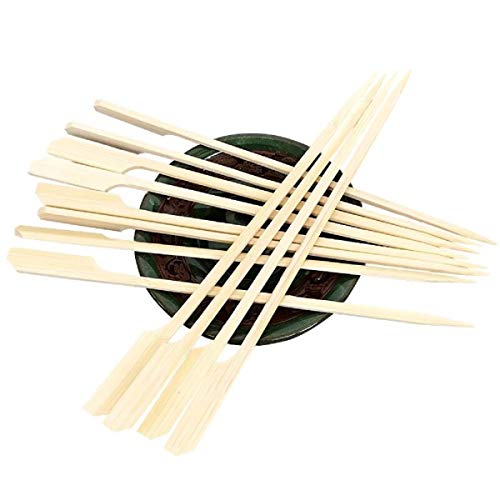 Coriver 120 Piezas de brochetas de Paleta de bambú Barbacoa Brochetas de bambú Palitos de cóctel para Barbacoa Barbacoa, Kebabs, Hamburguesas, buffets Party - 18 cm / 7 in