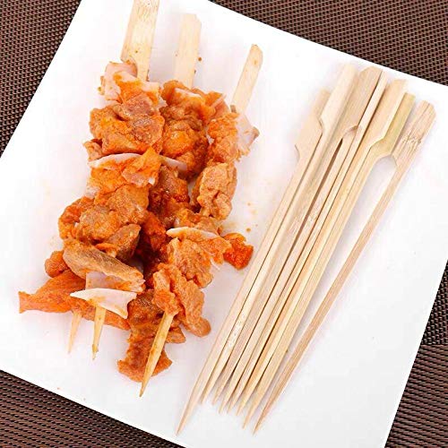Coriver 120 Piezas de brochetas de Paleta de bambú Barbacoa Brochetas de bambú Palitos de cóctel para Barbacoa Barbacoa, Kebabs, Hamburguesas, buffets Party - 18 cm / 7 in