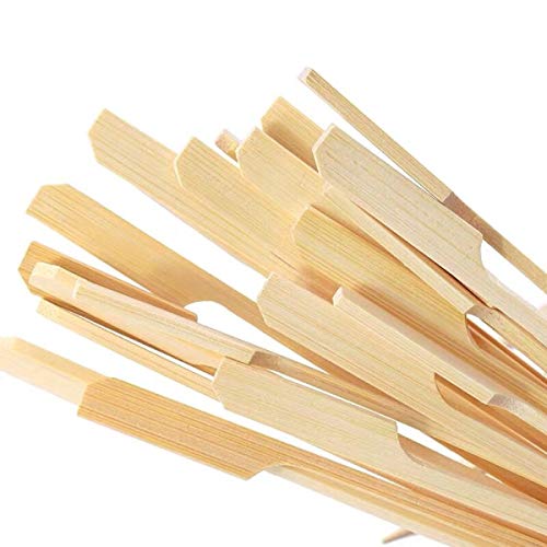 Coriver 120 Piezas de brochetas de Paleta de bambú Barbacoa Brochetas de bambú Palitos de cóctel para Barbacoa Barbacoa, Kebabs, Hamburguesas, buffets Party - 18 cm / 7 in