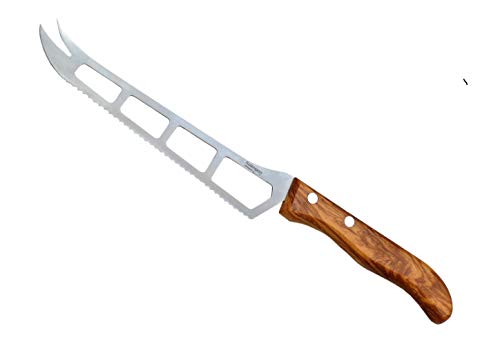 Corona de espada, cuchillo de queso, mango de madera de olivo, cortador de queso