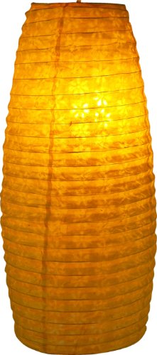 Corona - Pantalla de lámpara (papel de arroz, tamaño pequeño), color amarillo
