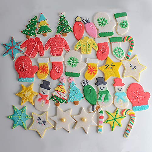 Cortador de galletas de Navidad Moldes para Galletas Navidad de 11 piezas de árbol de Navidad, hombre de jengibre, copo de nieve, estrella, reno y más para galletas fondant acero inoxidable