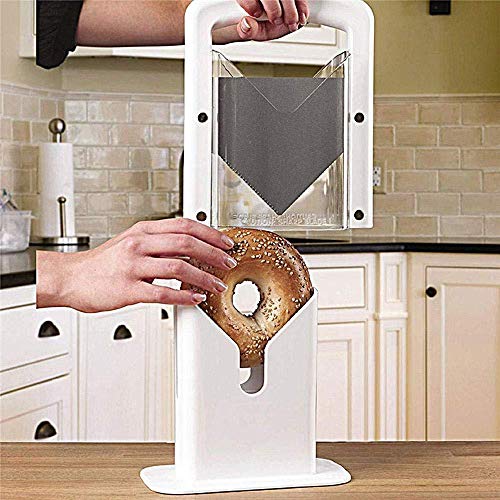 Cortador De Pan Rebanador De Pan Cortador De Guillotina Cortador De Bagel De PláStico Y Acero Inoxidable Para Pan Muffins Bollos Rollos Cortador De Pan Casero Cortador De Pan Molde Para Hornear
