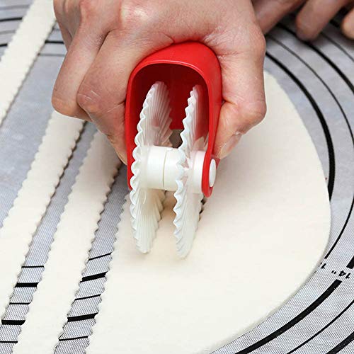 Cortador Pizza - WENTS 4PCS Pastelería Rueda Pintor Cortador, Rueda de Plástico Rodillo Tarta Decoración Mejor Comedor Ayudante para Base de Tarta Pasta Hojaldre Pastelería Fondant