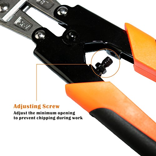 Cortadoras de Pernios de Cizallas, 8 "CR-V Mini Perno y Cortador de Alambre de Trabajo Pesado, Cable, Cadena, Cortadoras de Resorte Clippers con Agarre Cómodo de Goma Suave