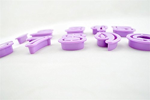 Cortante plástico de galletas, fondant, tortas o glaseado para decoración, 36 piezas