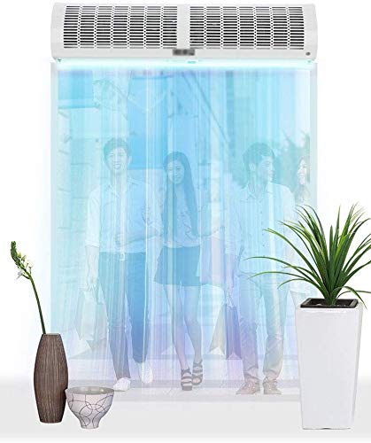 Cortina de aire sobre la puerta - Las cortinas de aire para el viento INDUSTRIAL casa acelera Escena 2 Aplicable a los centros comerciales y plazas públicas en blanco Pequeño cuerpo, luz,Button,100cm