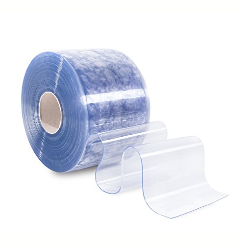 Cortina de lamas de PVC transparente, 30 cm de ancho (género al metro)