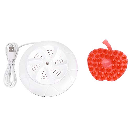 Cosiki Lavadora, Hogar Pequeño Mini Viaje Lavadora portátil Ultrasonido Turbo Lavadora Lavandería para agencias de Viajes (Dos Opciones)(Blanco)